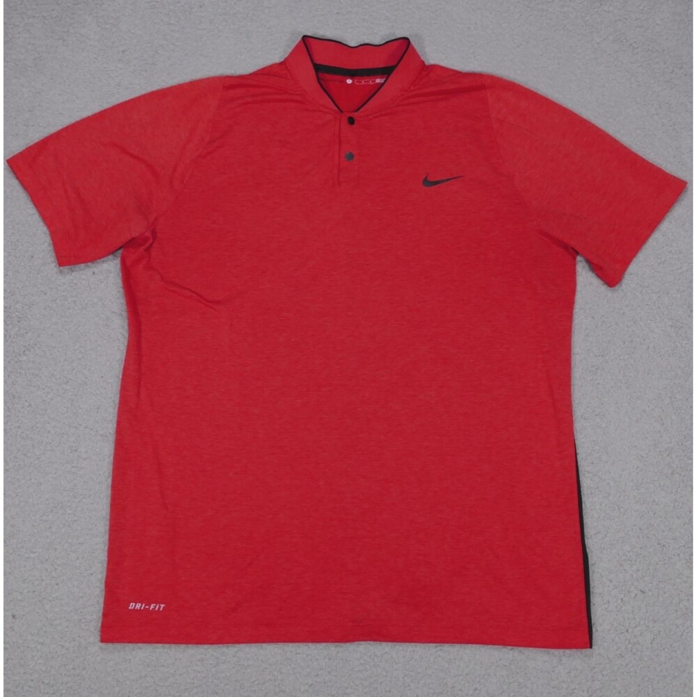 Nike Tiger Woods Collection Max Blade Collar Polo Shirt Red Men's L 726187-672 - Picture 2 of 13